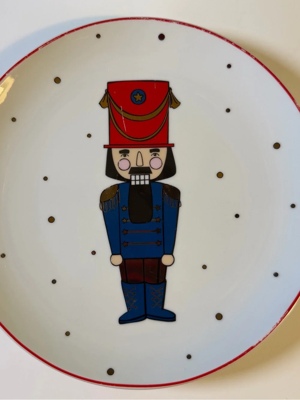 Set Of 4 The Cellar by Macys Nutcracker 9” Plates Christmas Holiday Festive